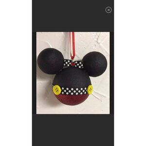Mickey Mouse Black and Red Christmas Ornament